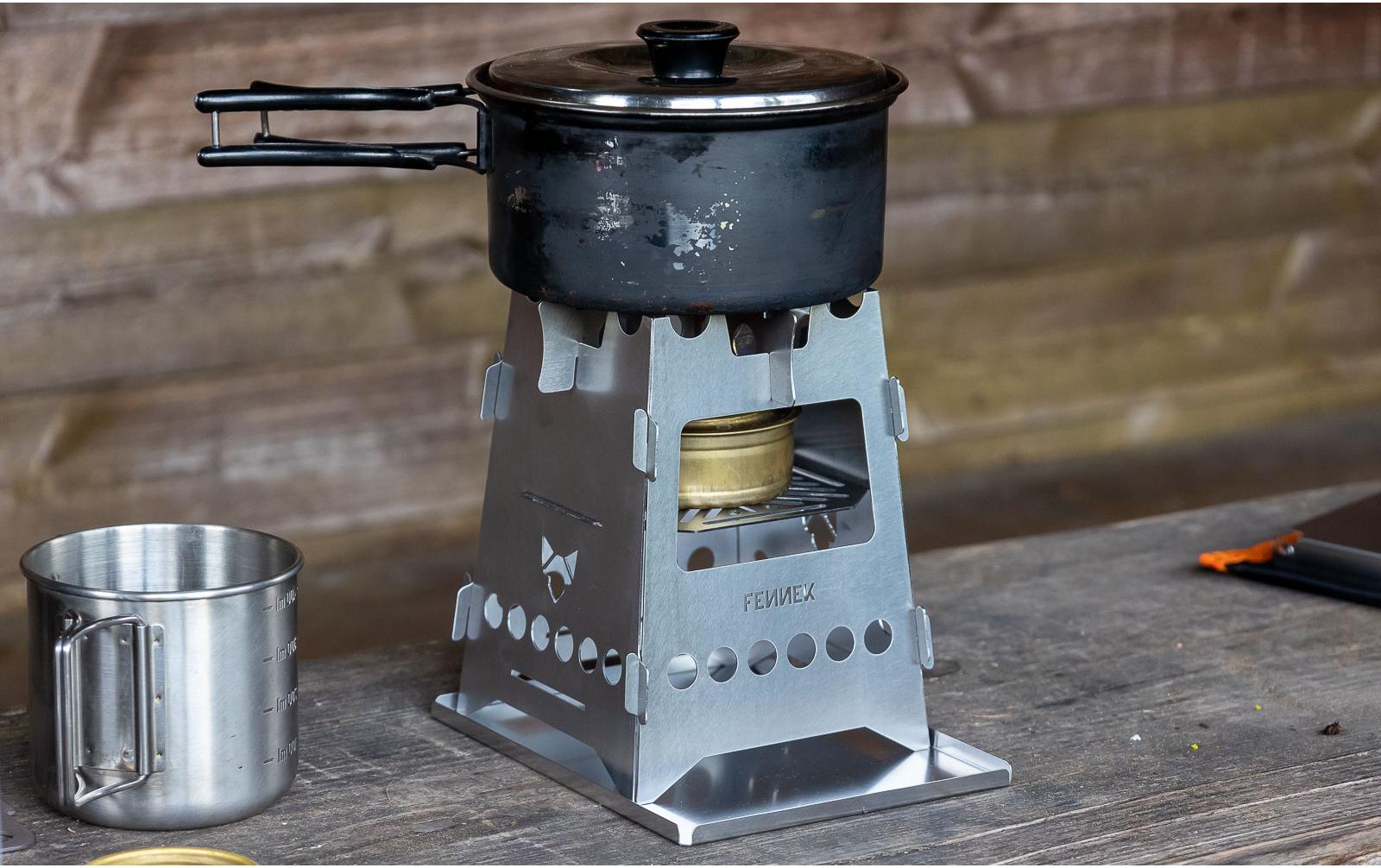 Campingkocher Hobo Basic, EdelstahlMultifunktionaler Kocher und Grill