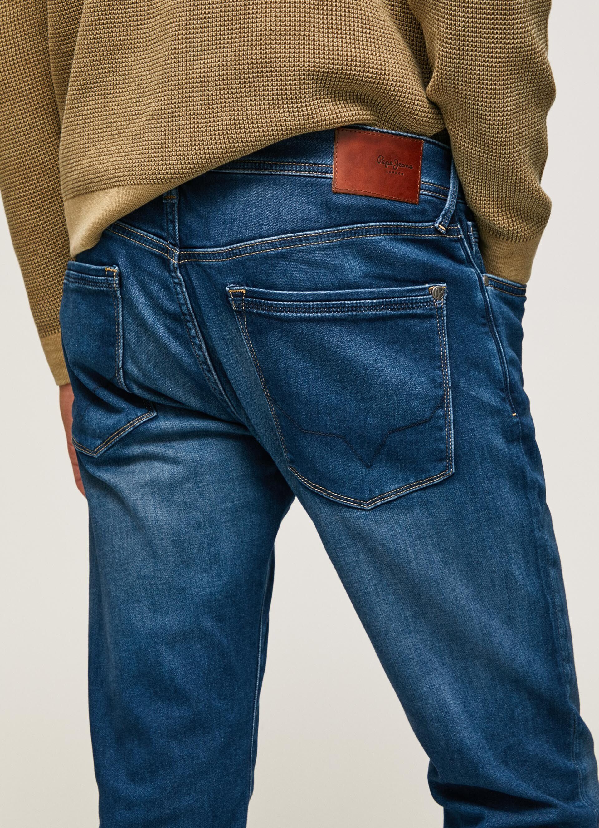 Calça jeans Stanley, corte e cintura regulares - jeans
