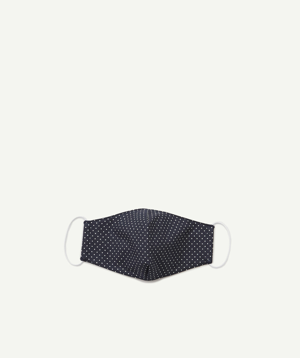 LE MASQUE ADULTE BLEU MARINE À POIS EN TISSU - CATÉGORIE 1