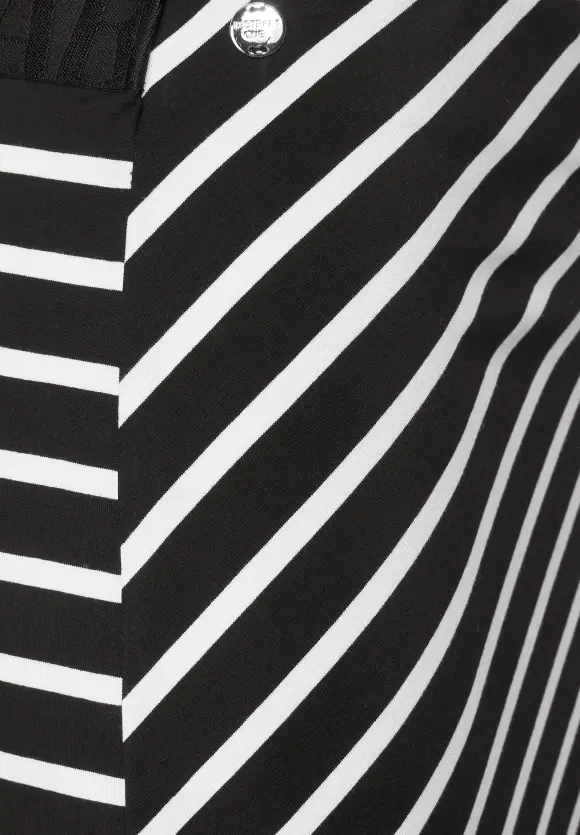Gestreifter Midirock - Black