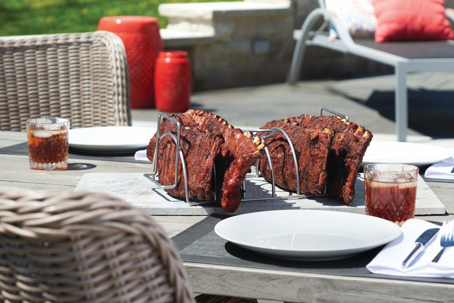 Napoleon sparerib- en braadstukhouder 3-in-1