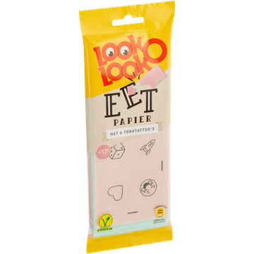 Look-O-Look Eetpapier met 6 Tongtattoo's 40 g