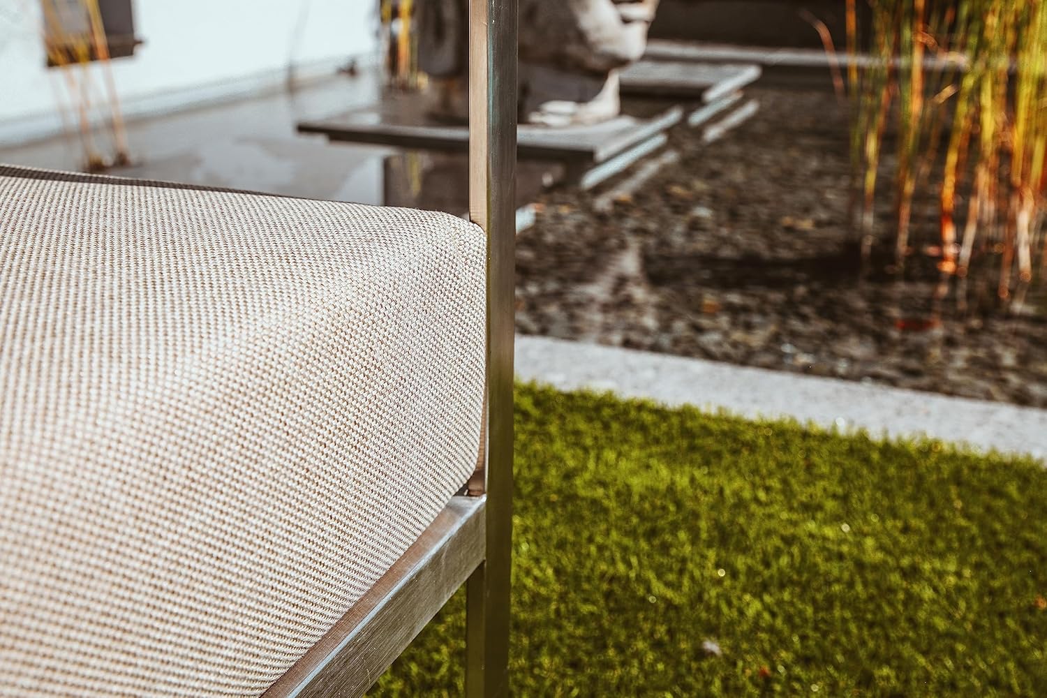 greemotion Gartenmöbel Set Sydney Beige 4-teilig - Lounge Set aus Edelstahl - Gartenlounge Set inkl. Kissen