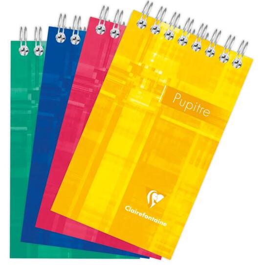 Bloc Pupitre reliure intégrale 7,5x12,7cm 60 feuilles détachables lignées Couleur aléatoire