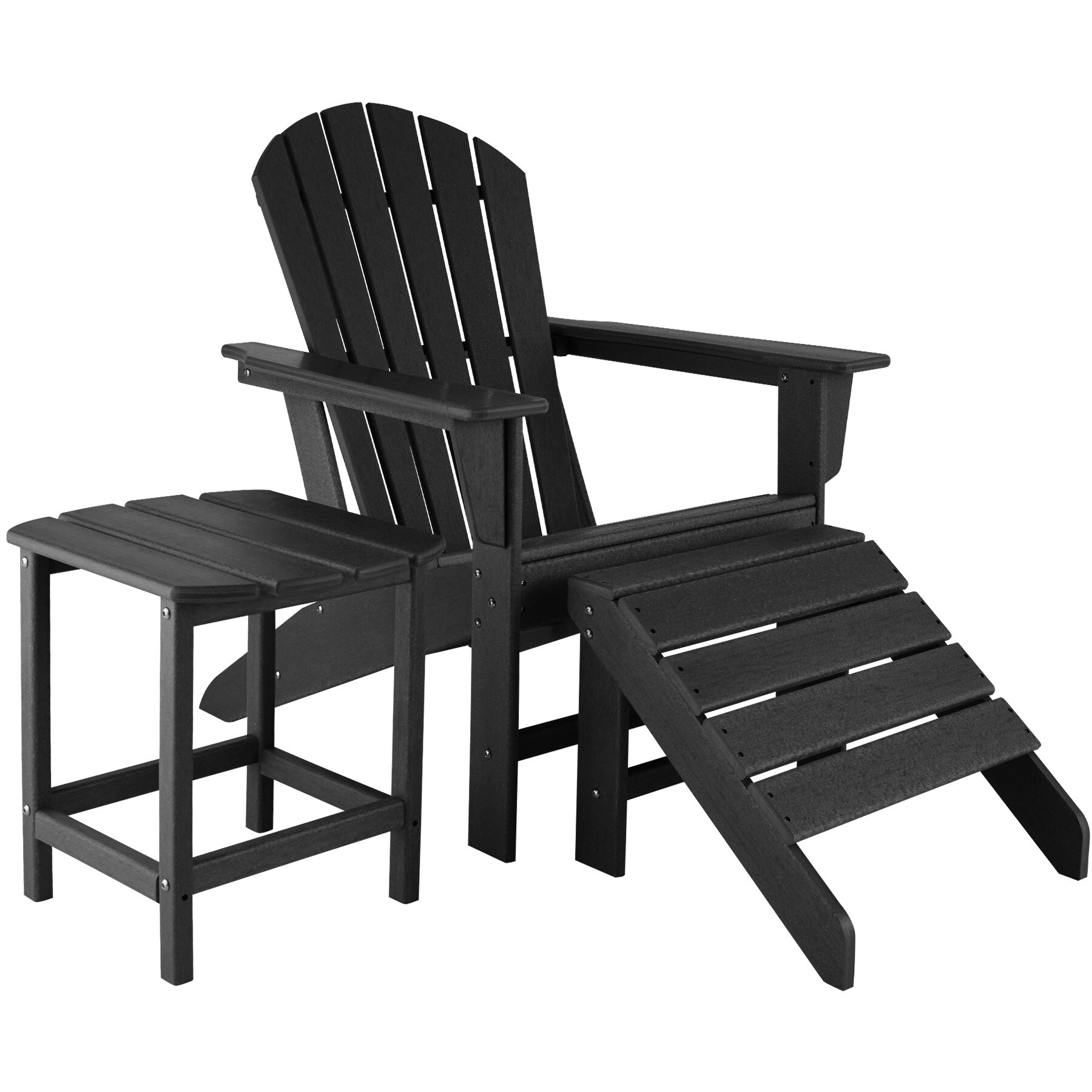 tectake® Beistelltisch, Kunststoff, in Holzoptik, 48 x 37,5 x 45,5 cm