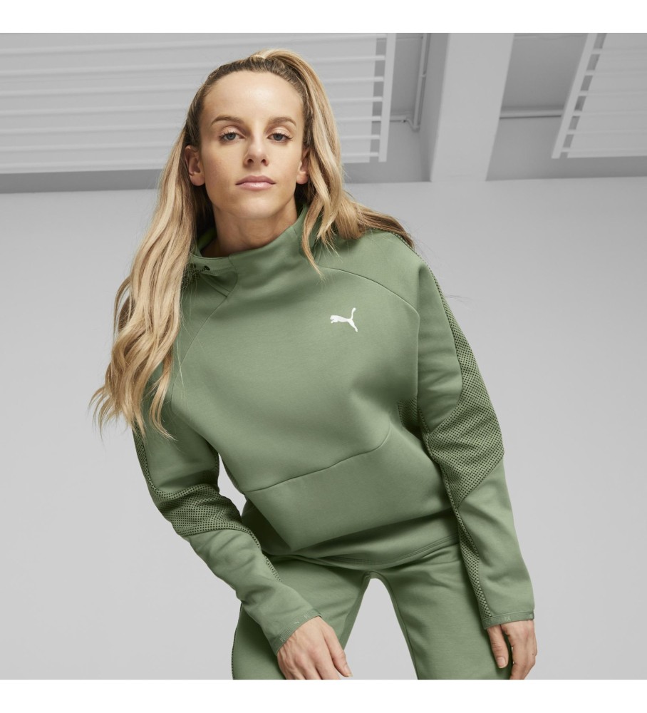 Moletom verde Puma EvoStripe