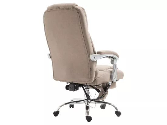 Chaise de bureau - Tissu & Métal chromé - Taupe - Pacific