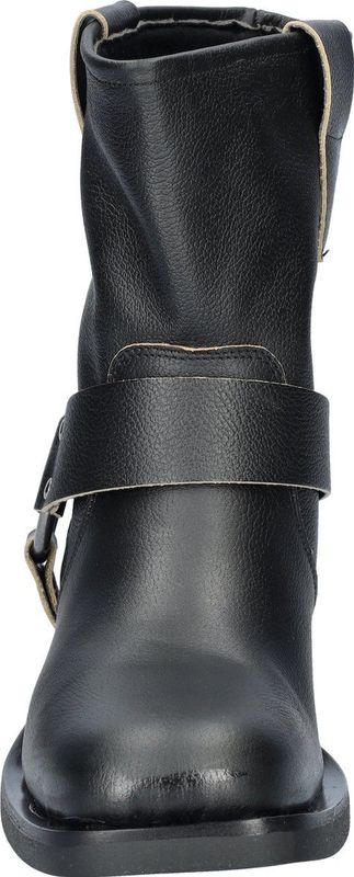 Nelson - Dames Biker Boot - Zwart - Leer - Rubberen Zool - Western-Style
