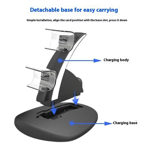 Opladnings- og Opbevaringsstander til Sony PlayStation 5 Controller