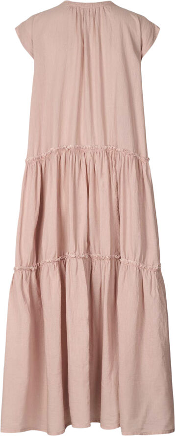 Rabens Saloner Cotton tiered long dress - Lorita Pearl grey