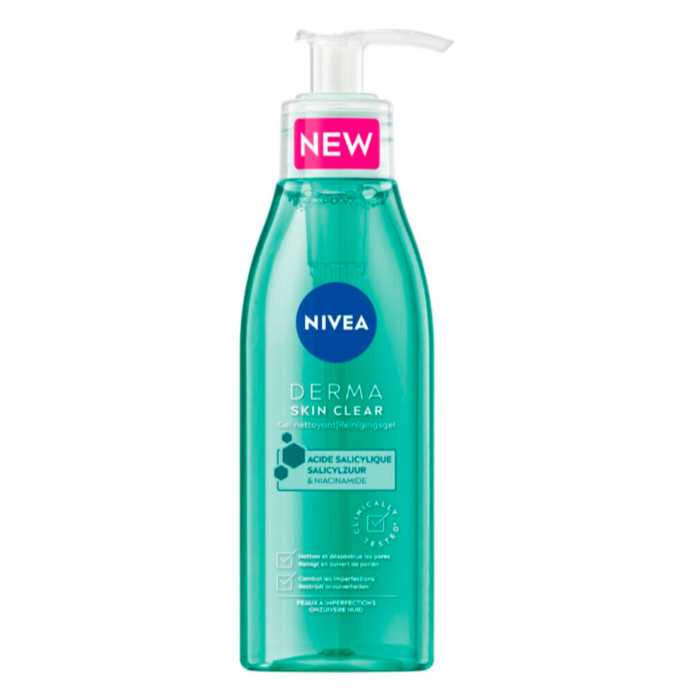 6x Nivea Derma Skin Clear Reinigingsgel150 ml
