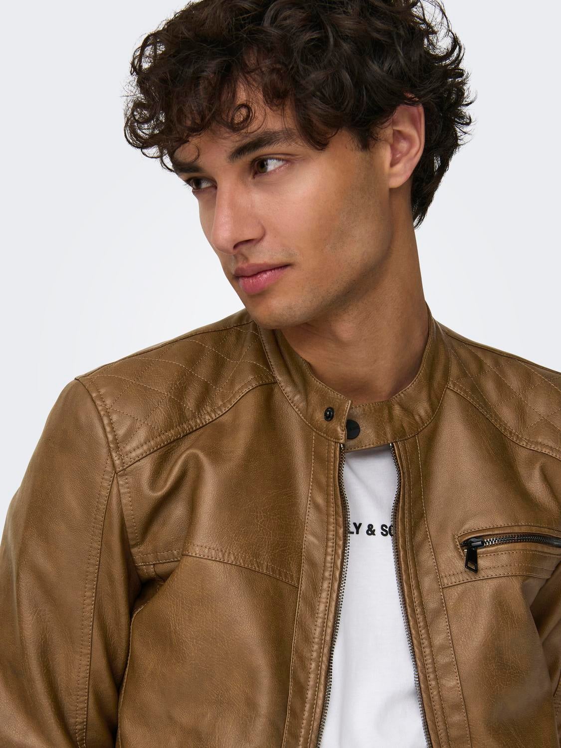 onsAL Kunstlederjacke Monks Robe