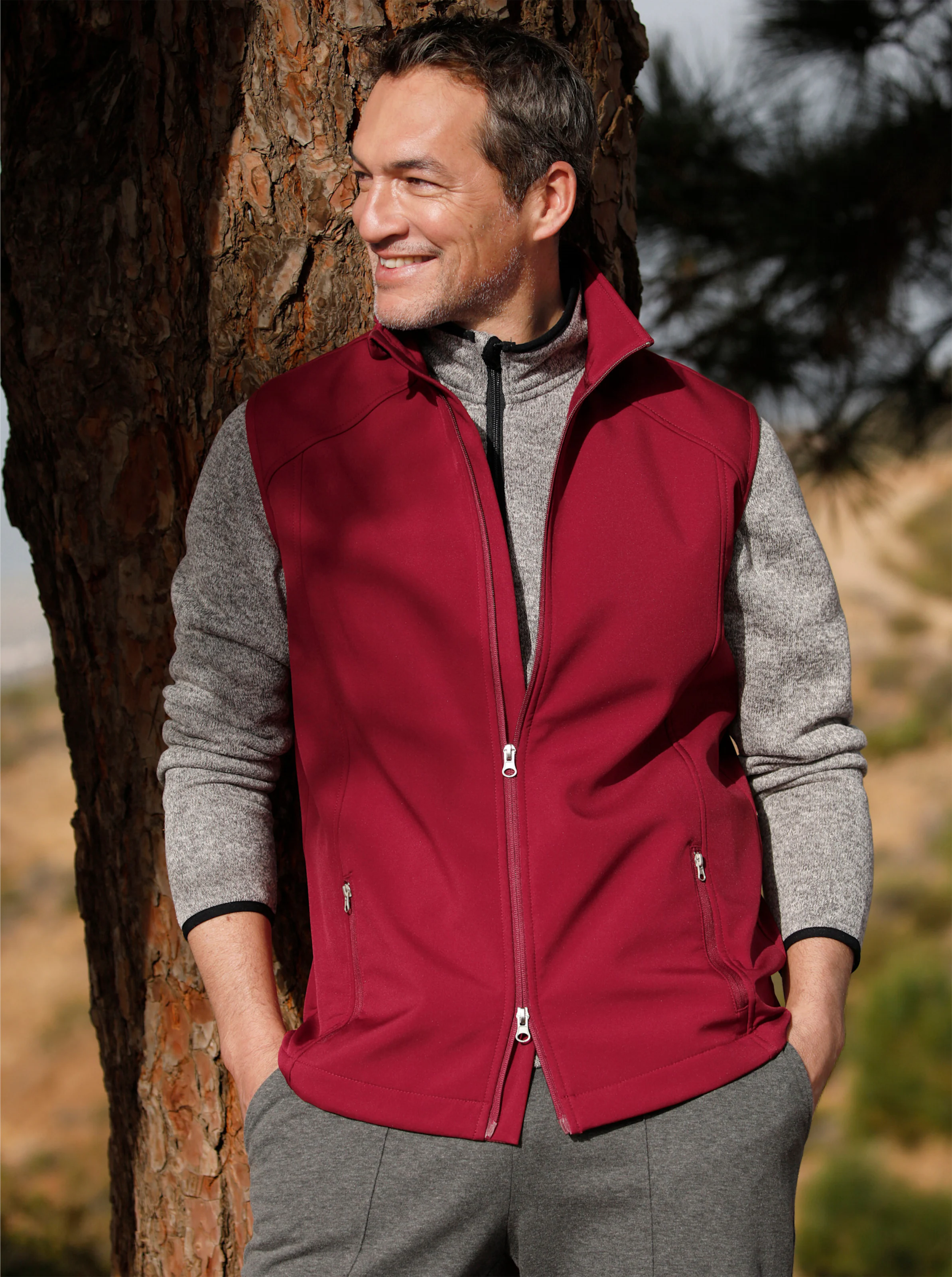 Catamaran Sports Softshell-Weste in dunkelrot
