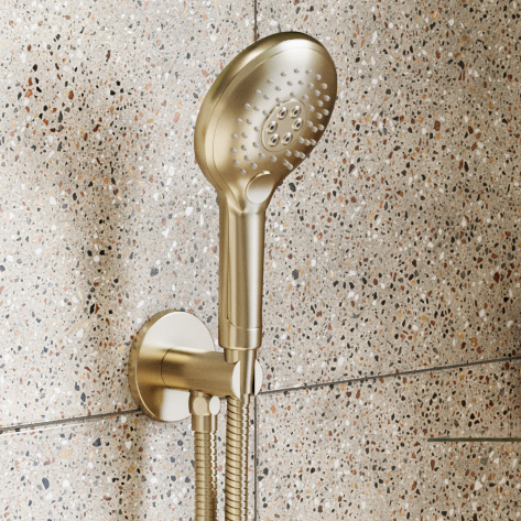 Saniclear Evolution handdouche 2 standen geborsteld messing