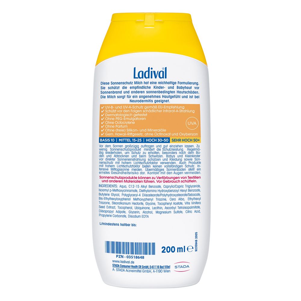 Ladival® Sonnenmilch für Kinder LSF 50+