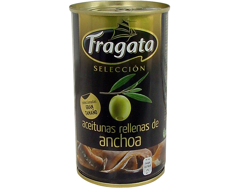 AZEITONA VERDE FRAGATA RECHEADAS C/ANCHOVA 350(150)G