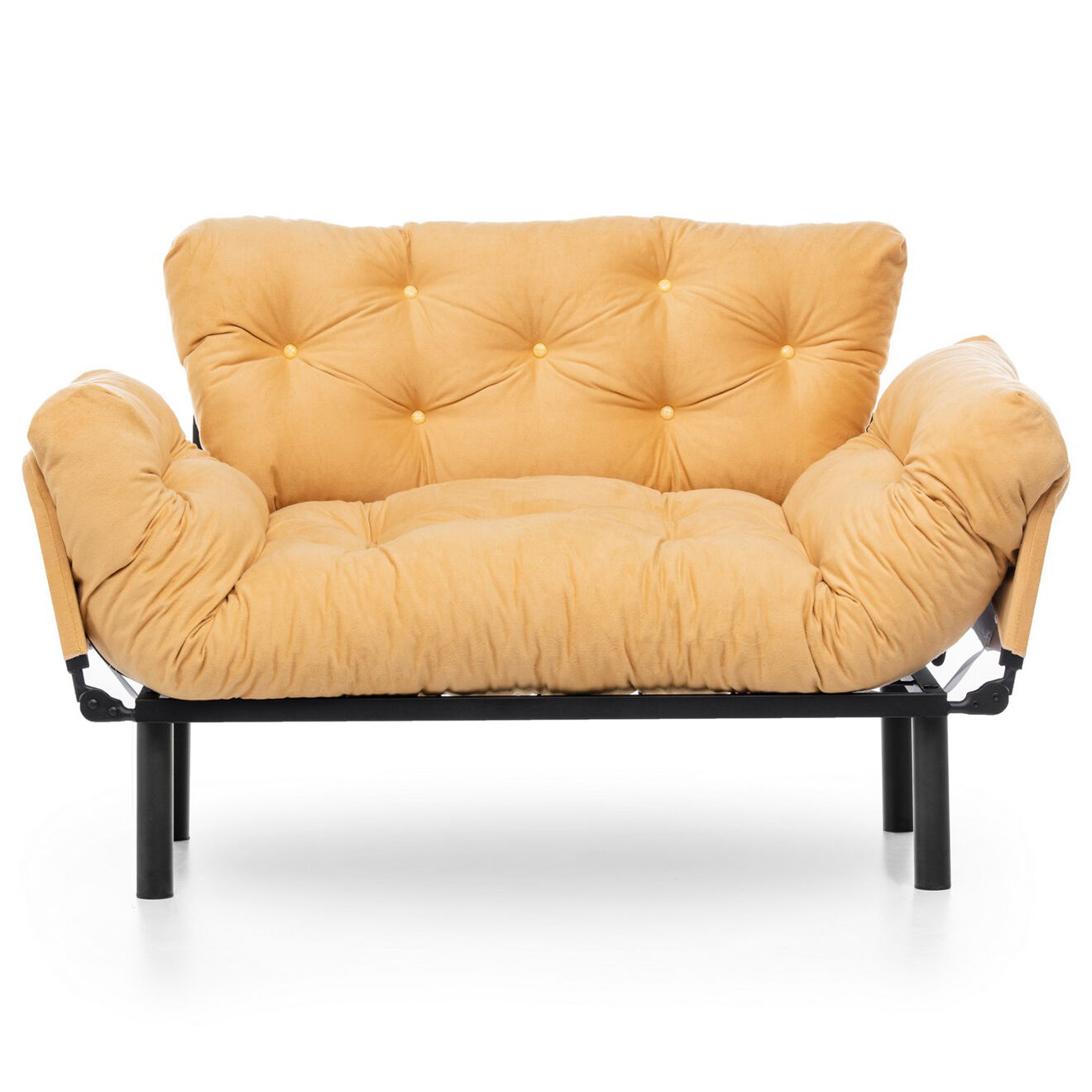 Atelier del Sofa Canapé 2 places convertible Nitta moutarde - 110x53x45 cm