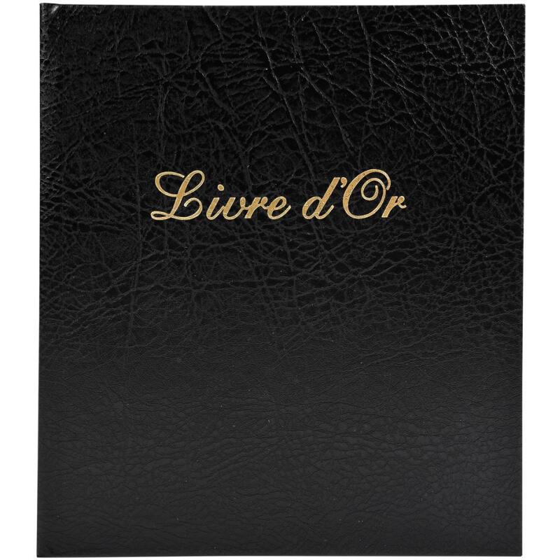 Livre d'or Balacron avec titre 140 pages blanches - 21x19 cm vertical - Couleurs assorties