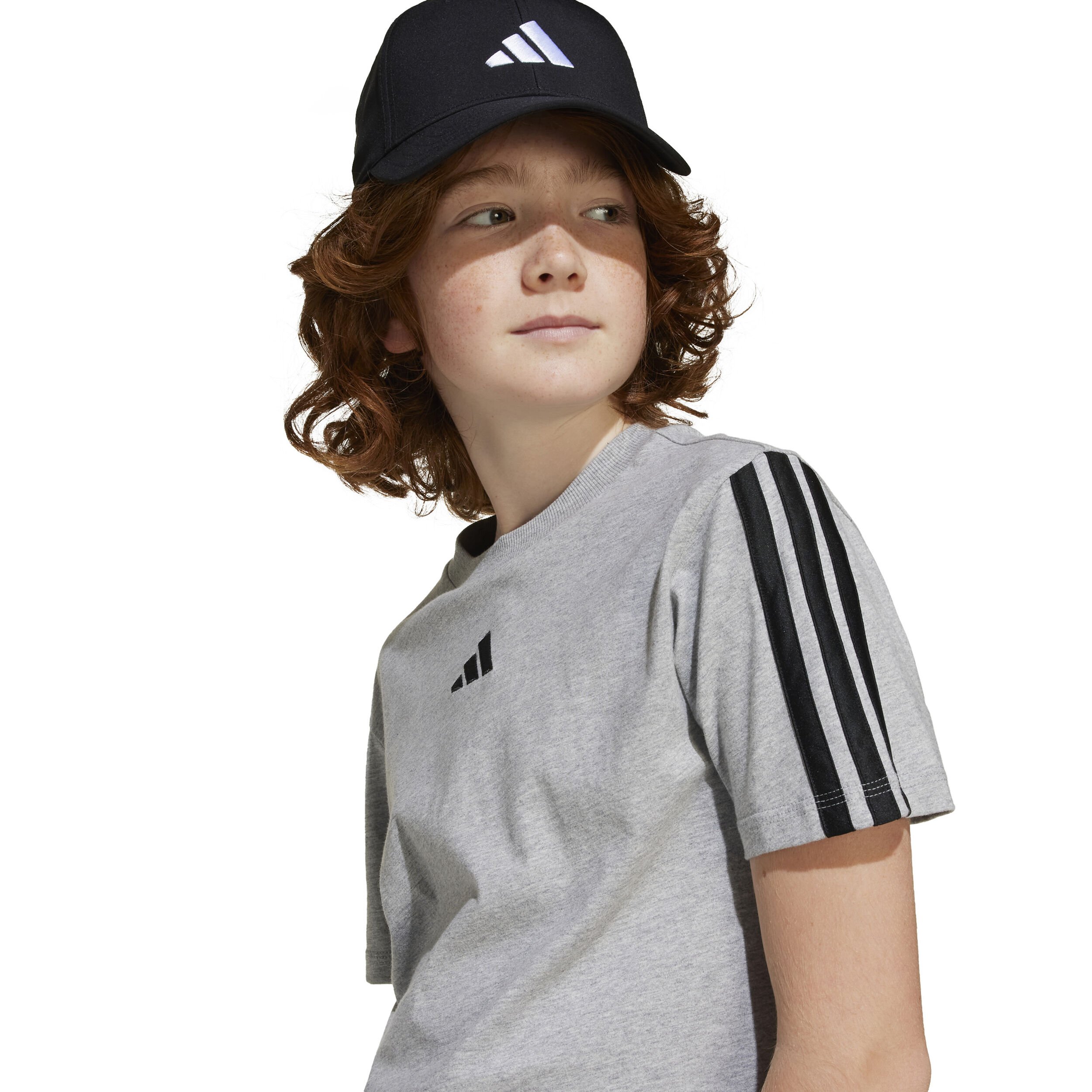 adidas 3 Stripes T-shirt Enfants - Gris