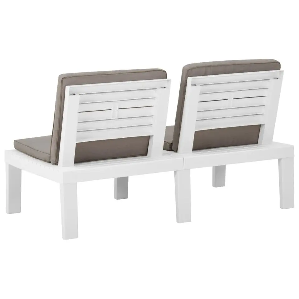 vidaXL - Loungeset - Wit - Kunststof