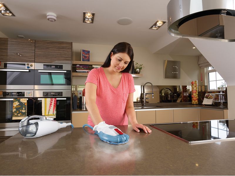 BLACK DECKER Dampfbesen BHSM1615DSG 2in1 Dampfbesen mit Handdampfgerät