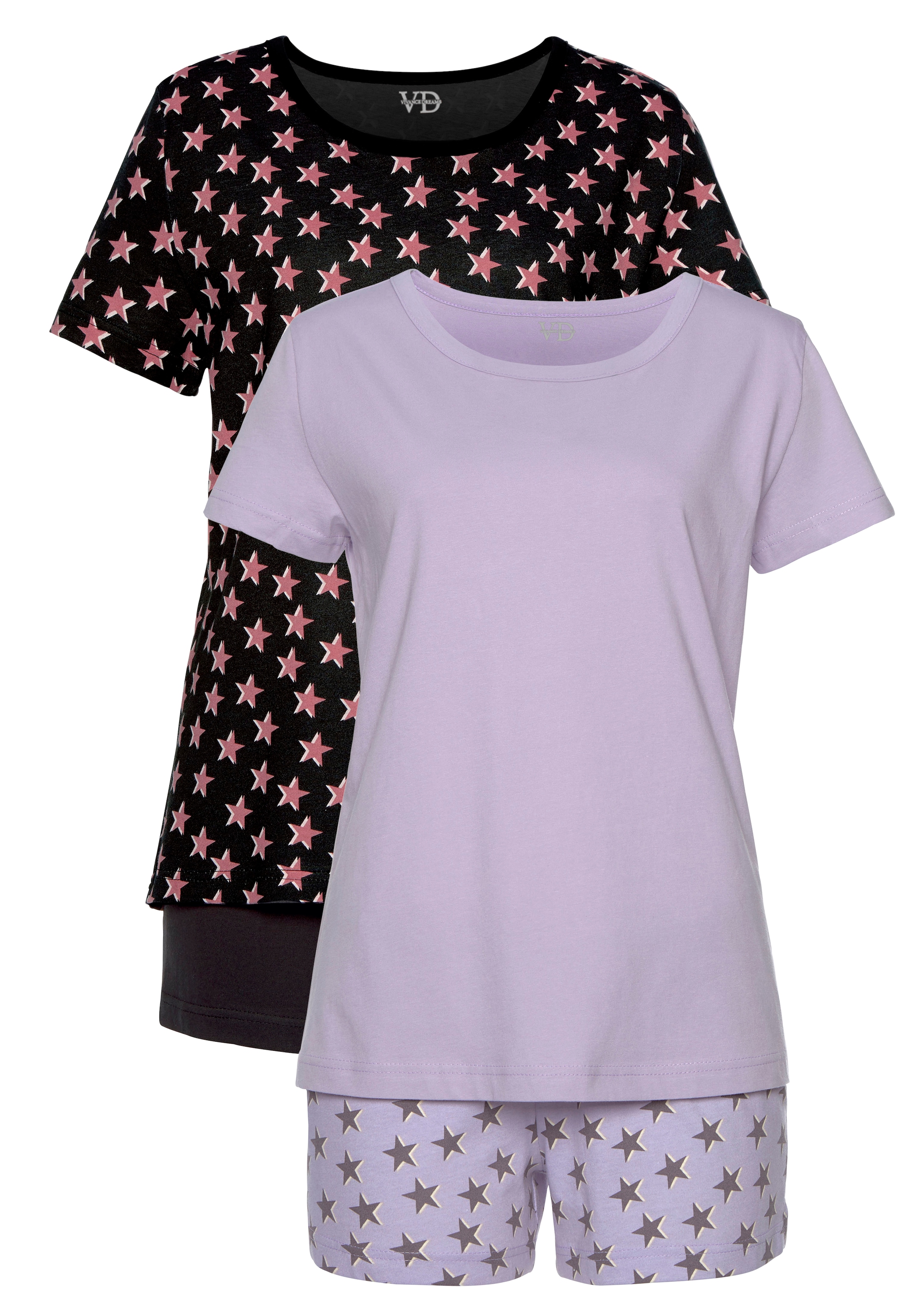Vivance Dreams Shorty, 4 Stk. mit Sternedruck