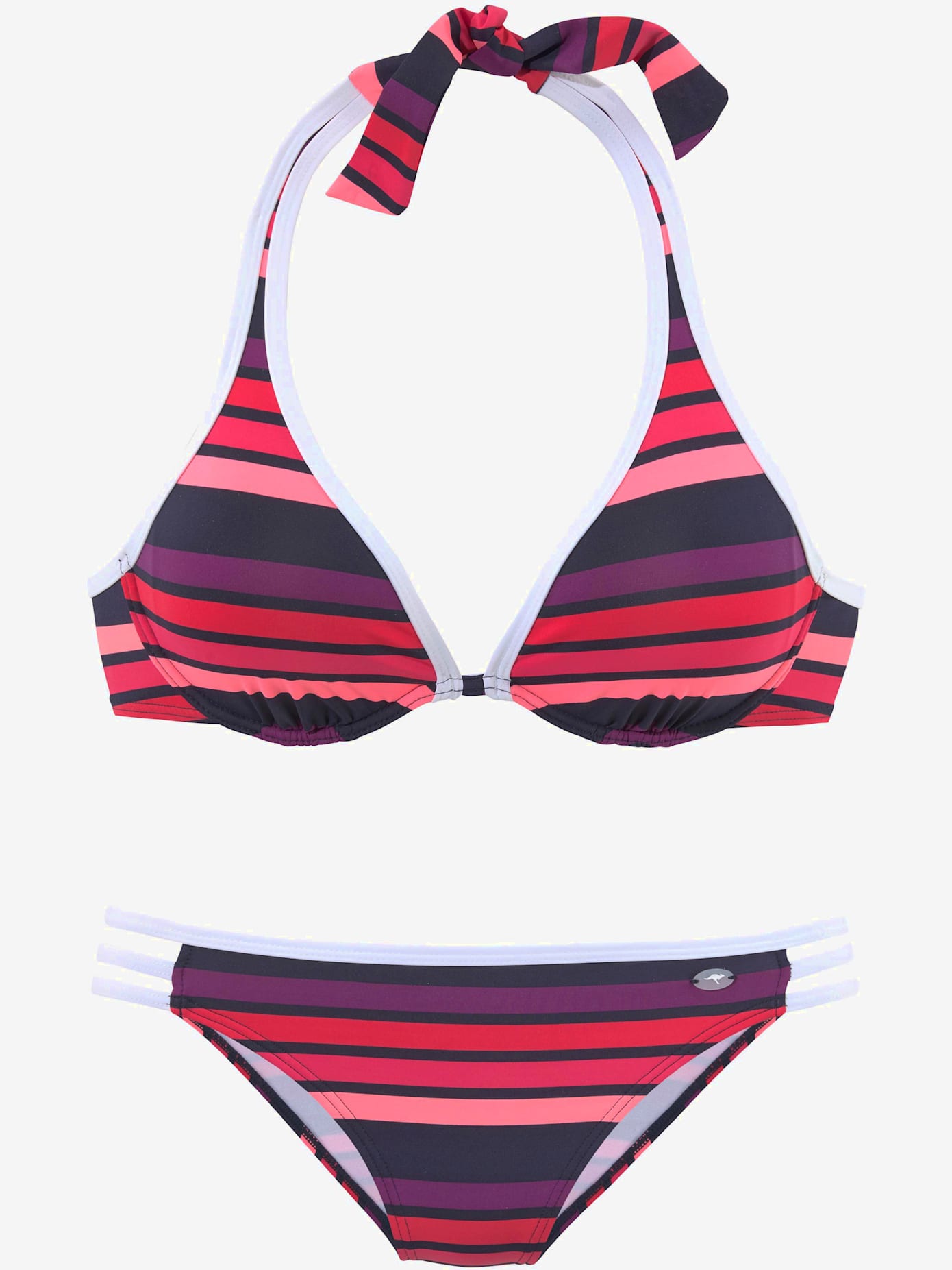 Maillot de bain à armatures motif rayé tendance