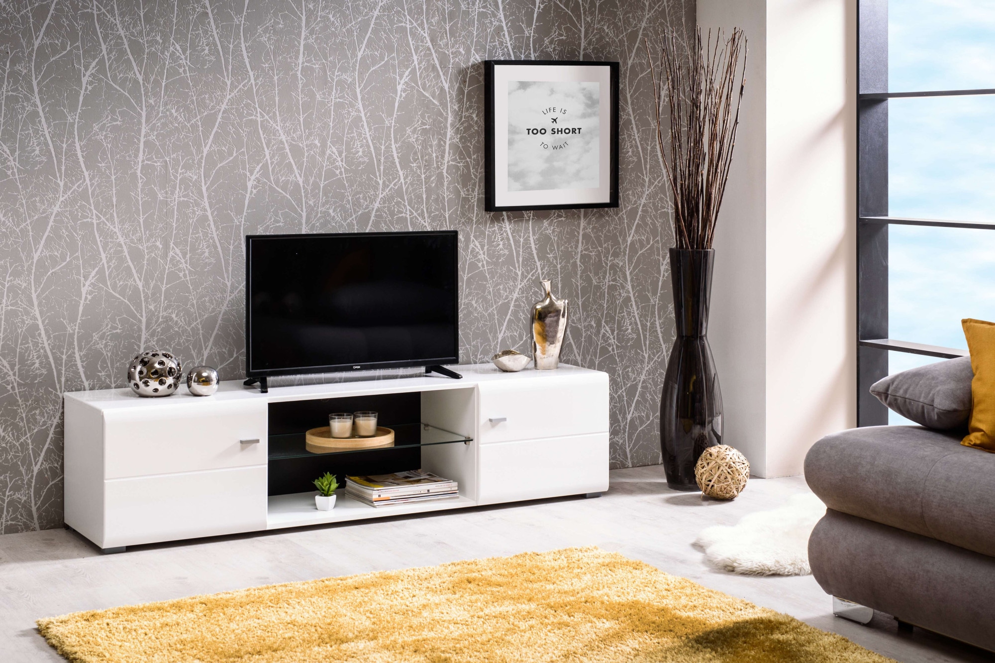 INOSIGN Lowboard »Rex TV-Kommode TV-Lowboard« Hochglanzfront, Breite 170 cm, mit und ohne LED-Beleuchtung