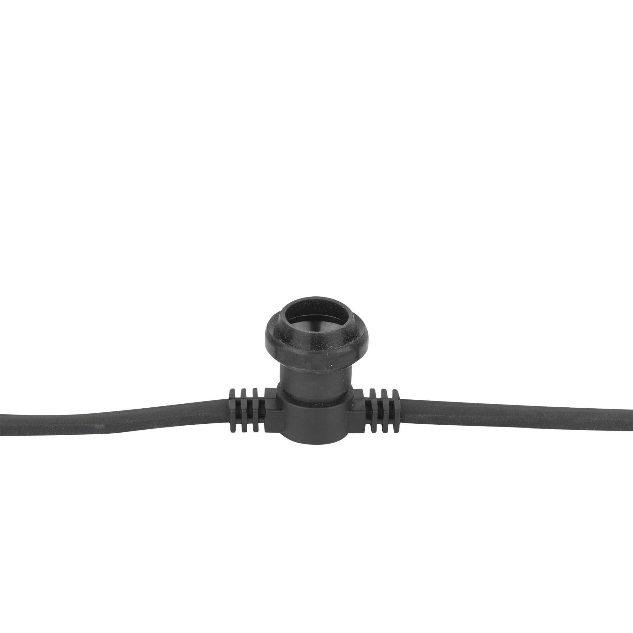 Showgear Festoon Light E27 prikkabel, 10 m en 10 fittingen, zwart