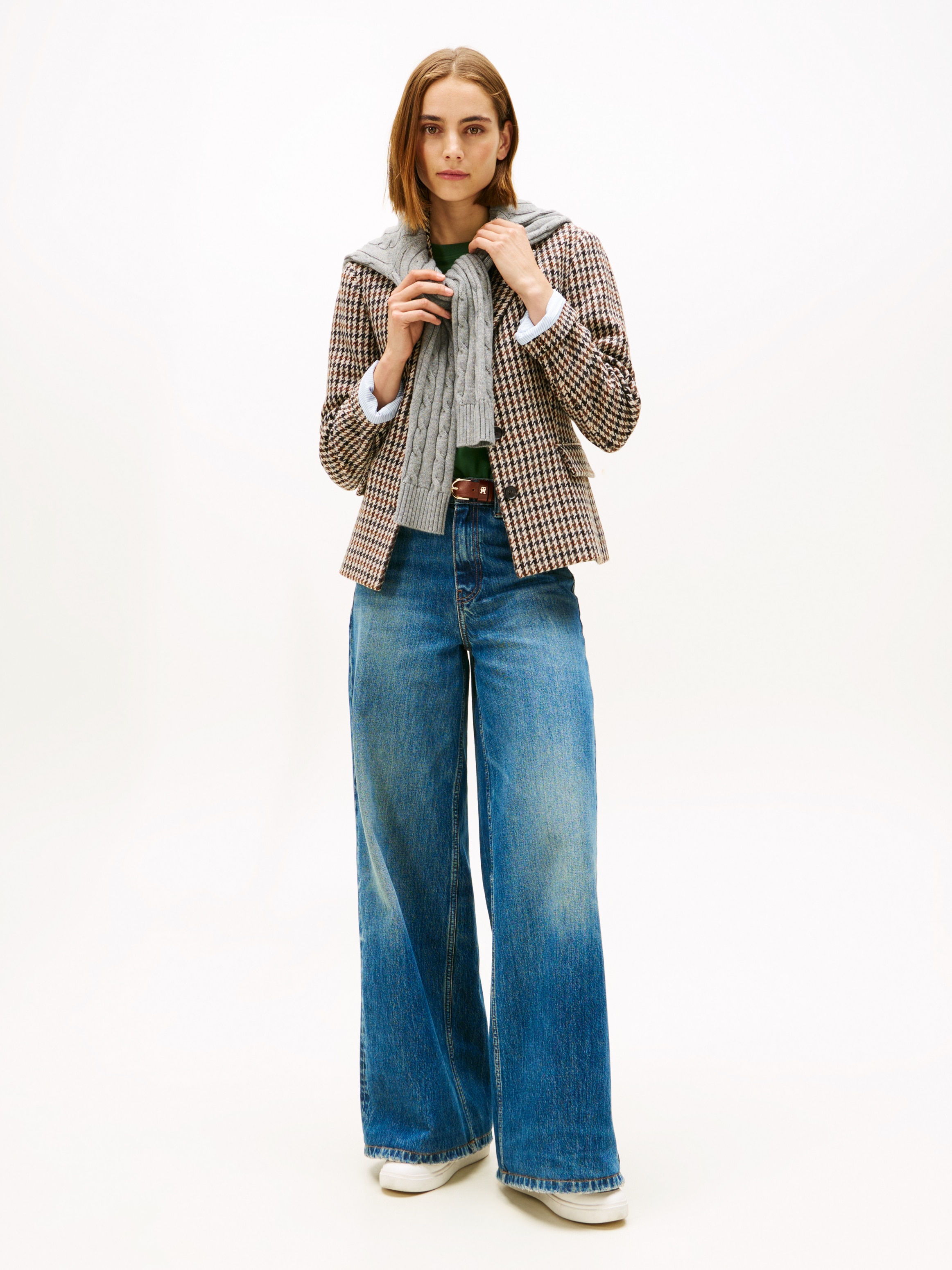 Tommy Hilfiger Kurzblazer »HERITAGE CHECK BLAZER«, aus reiner Wolle