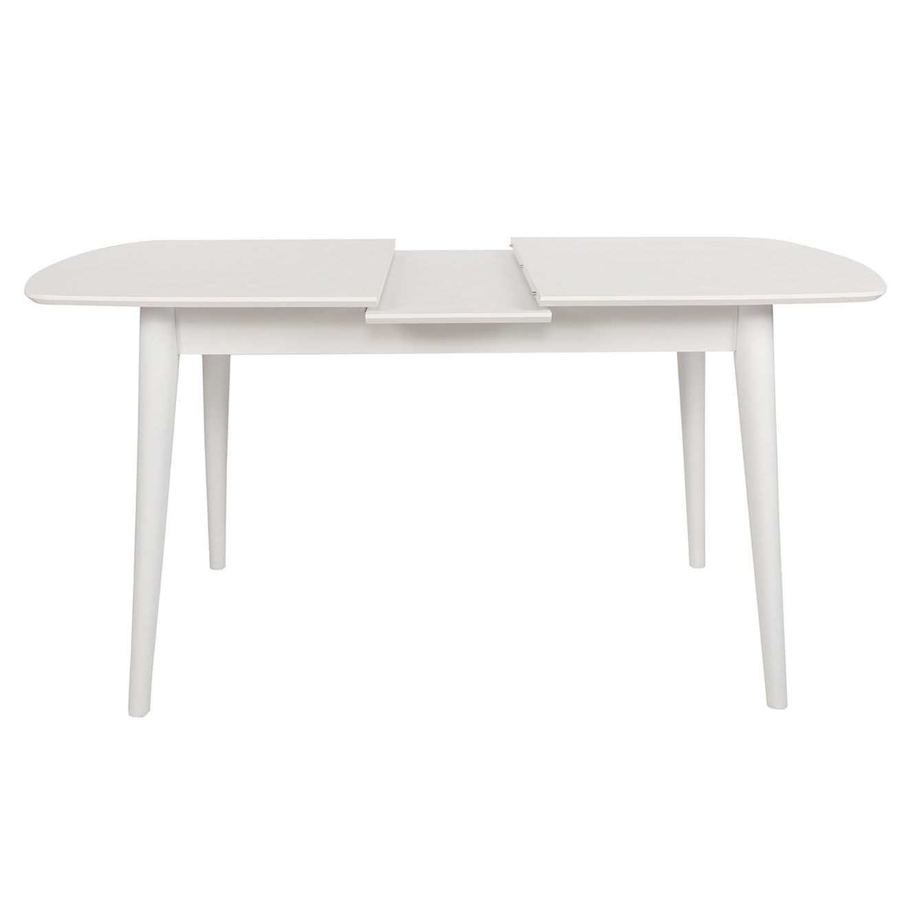 Homitis Table à manger Retro blanche - 130+30x75x80 cm