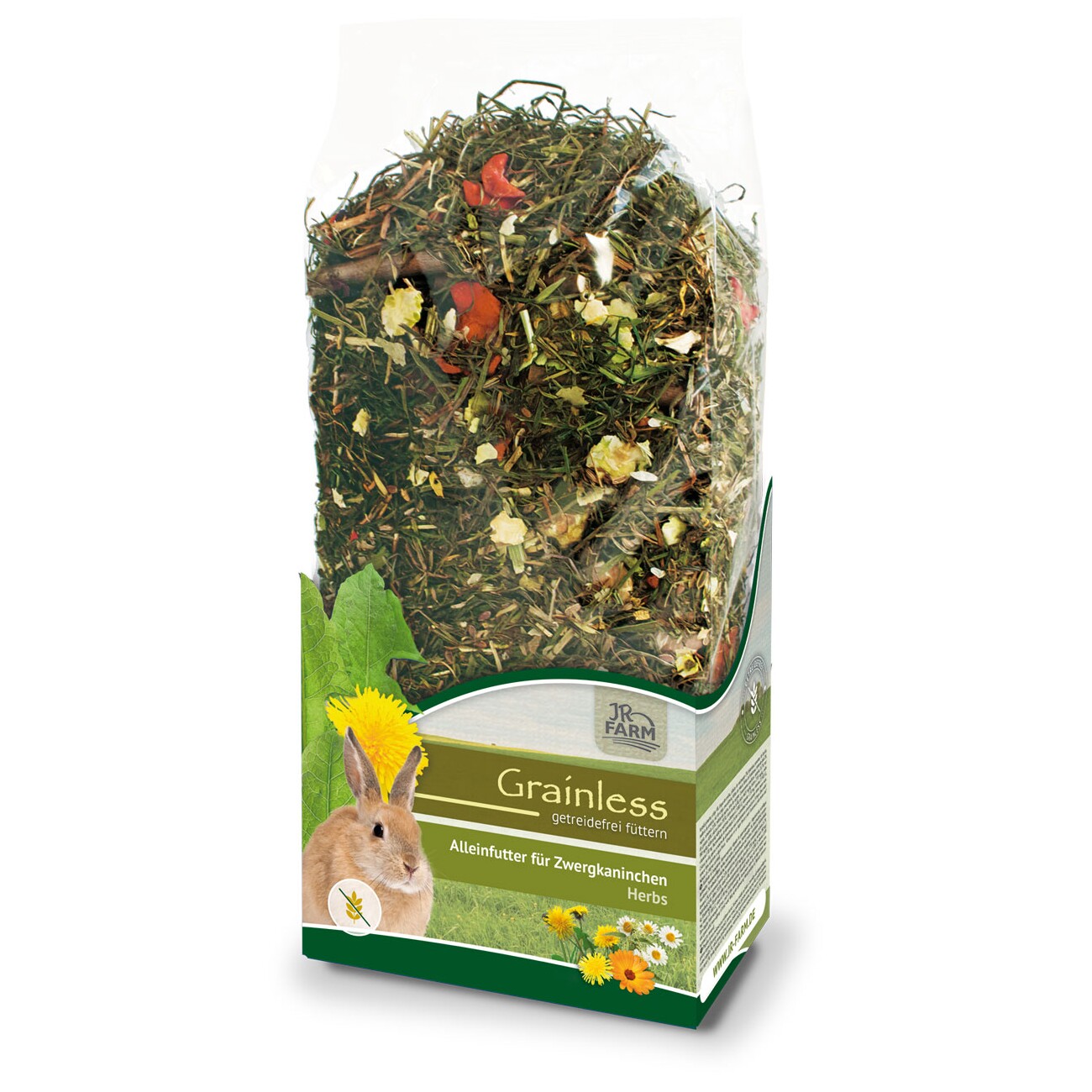 JR Farm Grainless Herbs Zwergkaninchen 3x400 g