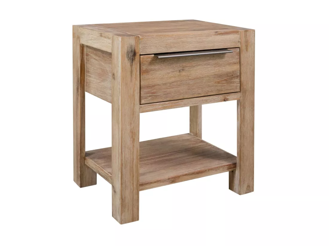 Tables de chevet avec tiroirs 2 pcs 40x30x48 Bois d'acacia