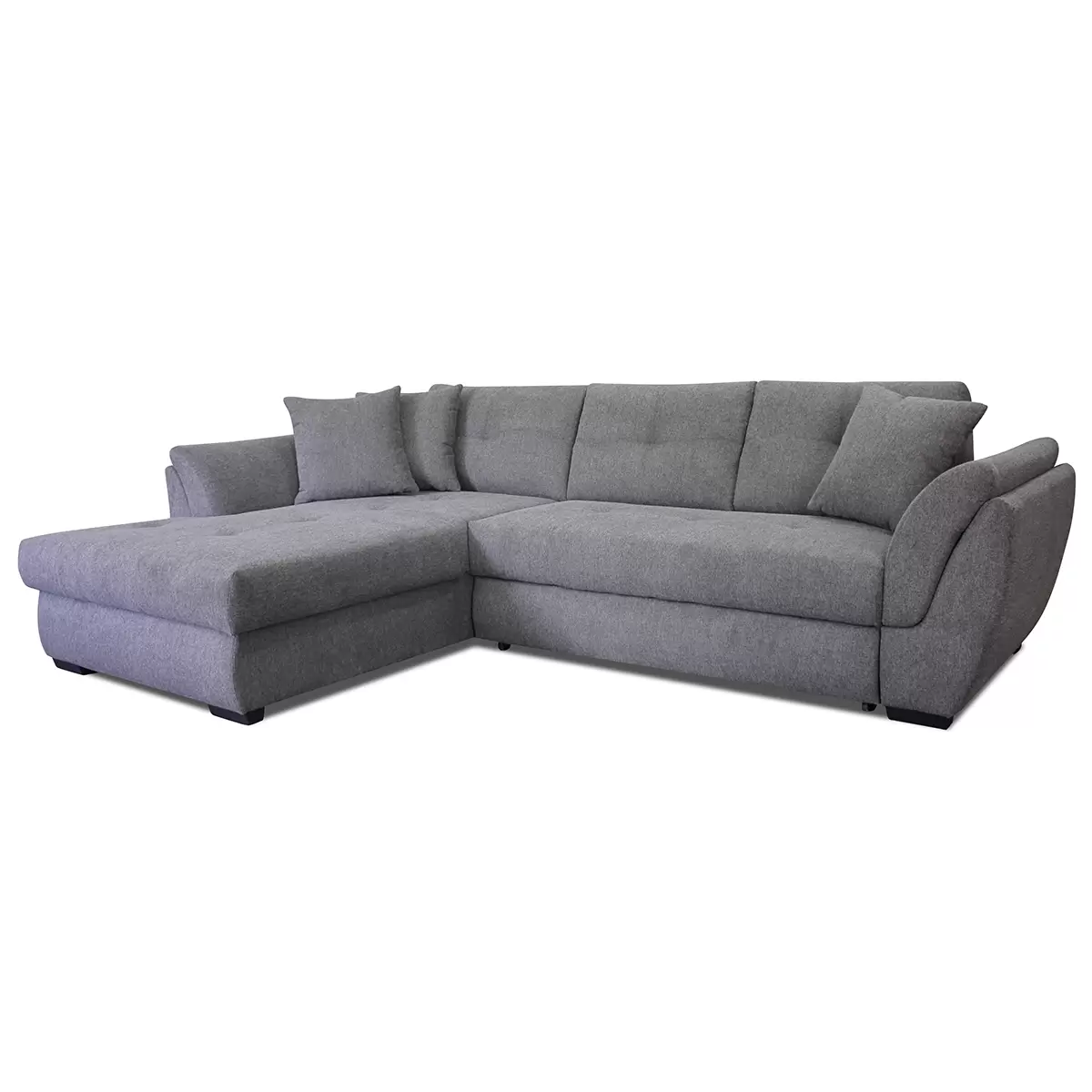 Ecksofa Berisso 121 x 215 Graubraun