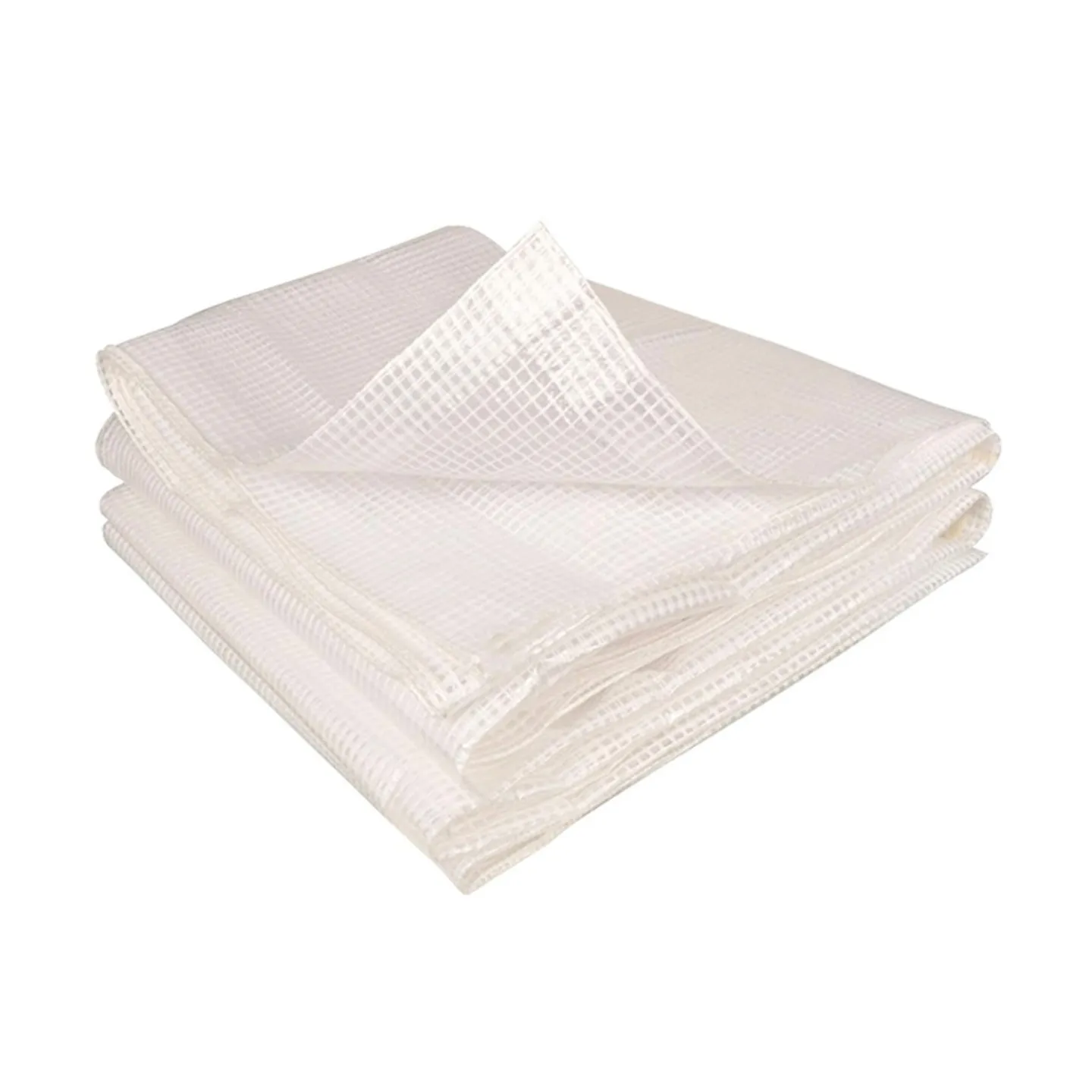 Bâche de rechange 130gr/m² pour serre à tomates 3m² blanche relevable 2 fenêtres + porte zippée