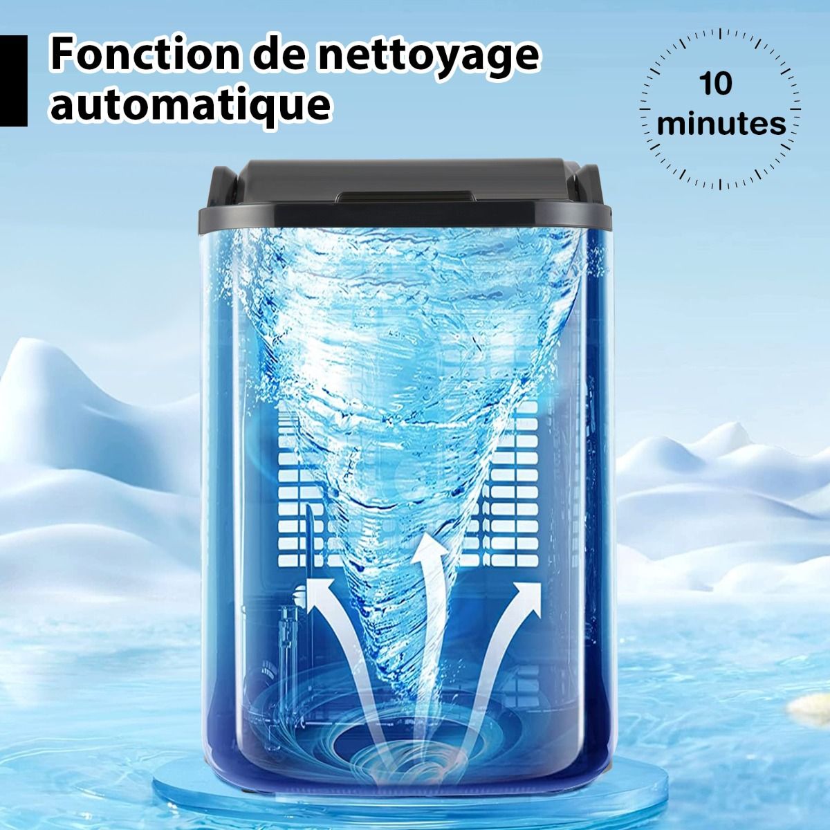 Machine à Glaçons 24kg en 24h Panneau de Contrôle Tactile LED - Lidl-Manfred