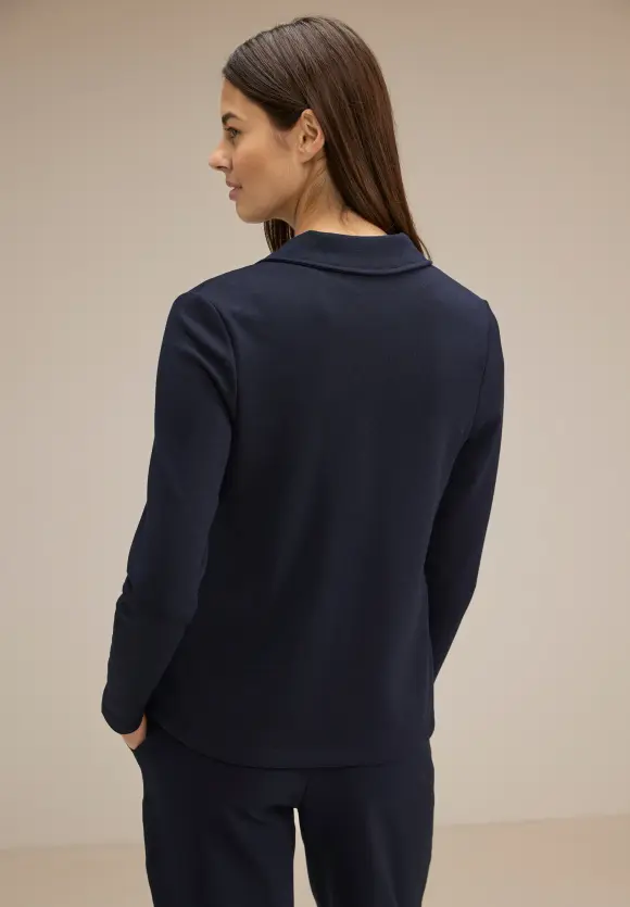 Basic Piqué Blazer - deep blue