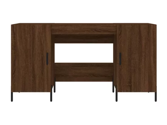 Bureau chêne marron 140x50x75 cm bois d'ingénierie