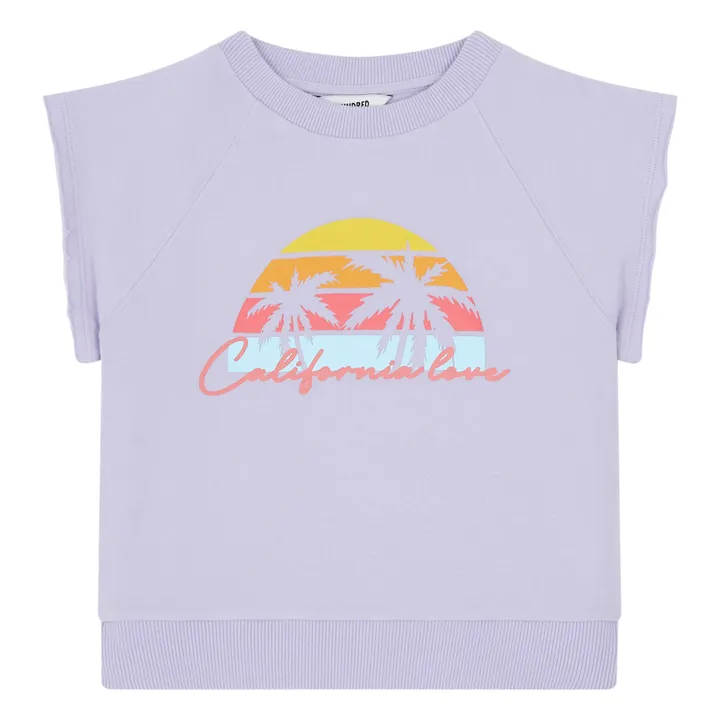 Hundred Pieces Sweat Manche Courte Coton Bio | Lilas