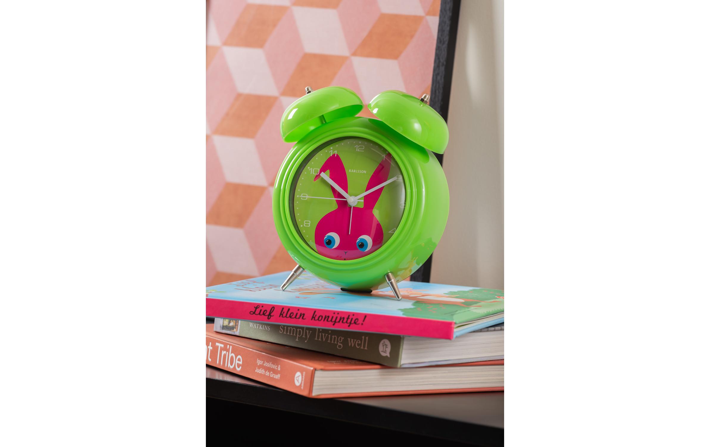 Wecker Hase DunkelgrünKinder Analog-Wecker