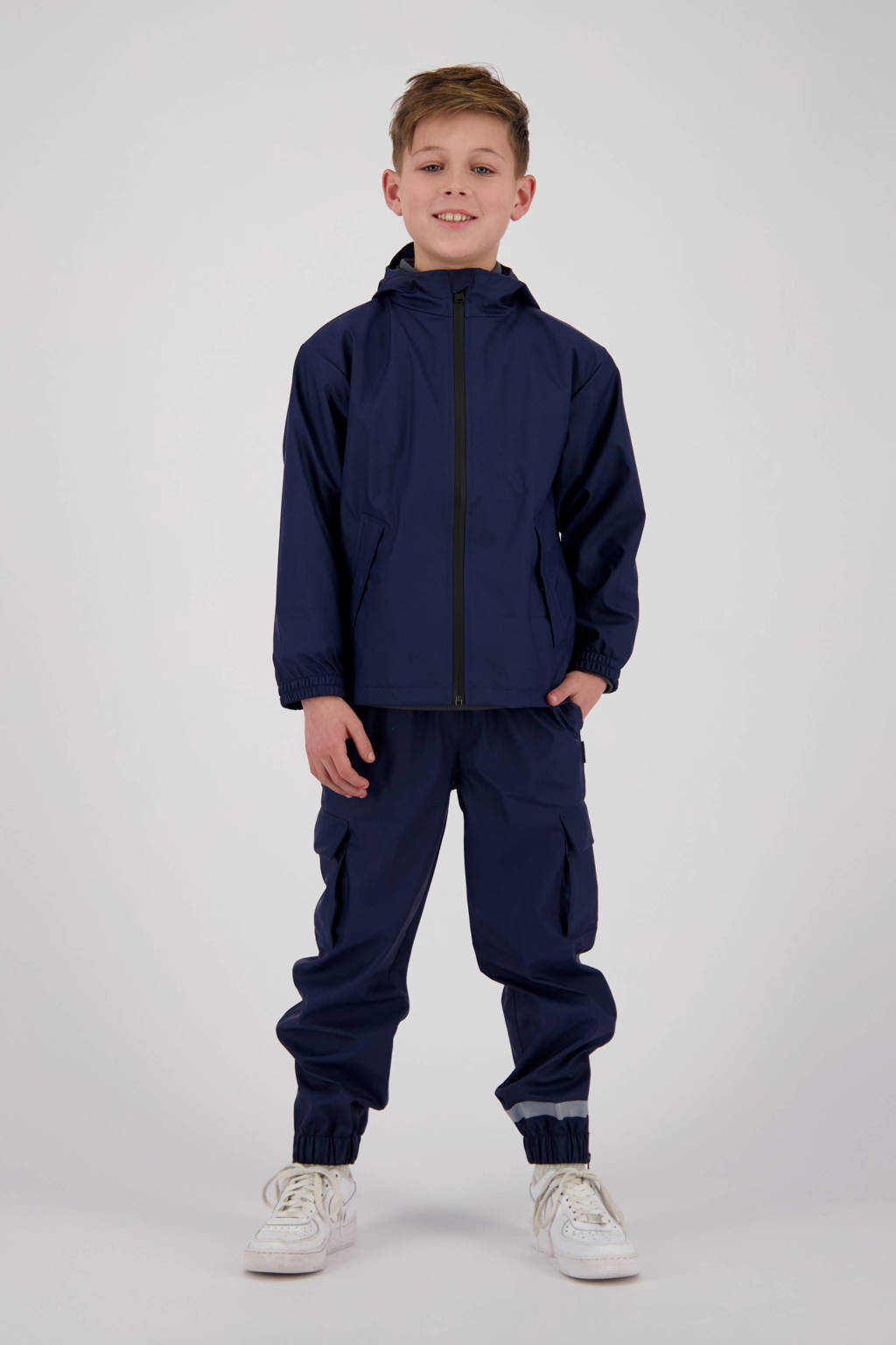 Vingino kids regenjas Thyfoon donkerblauw