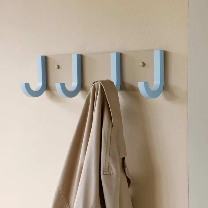 Design Letters - Jay Garderobe, L 43 cm, beige / hellblau