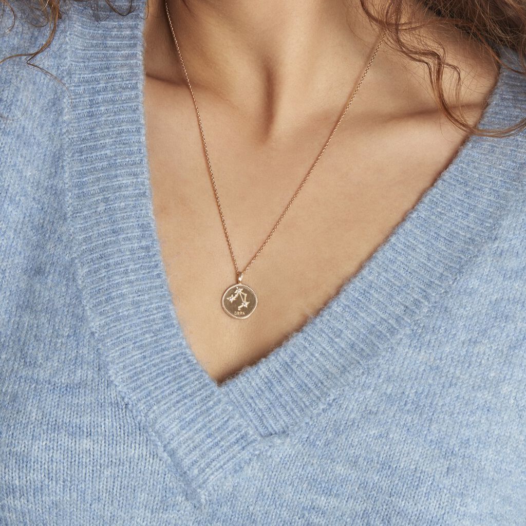 Collier Iago Plaqué Or Oxydes De Zirconium