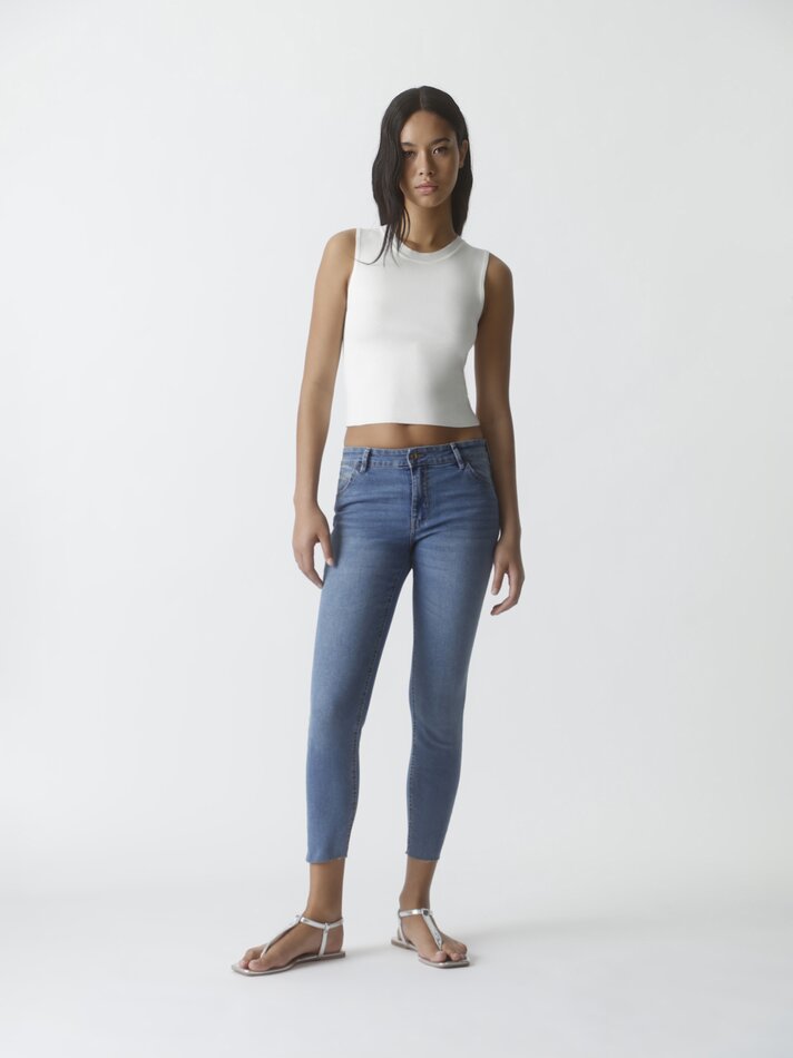 Calça jeans push-up - Índigo