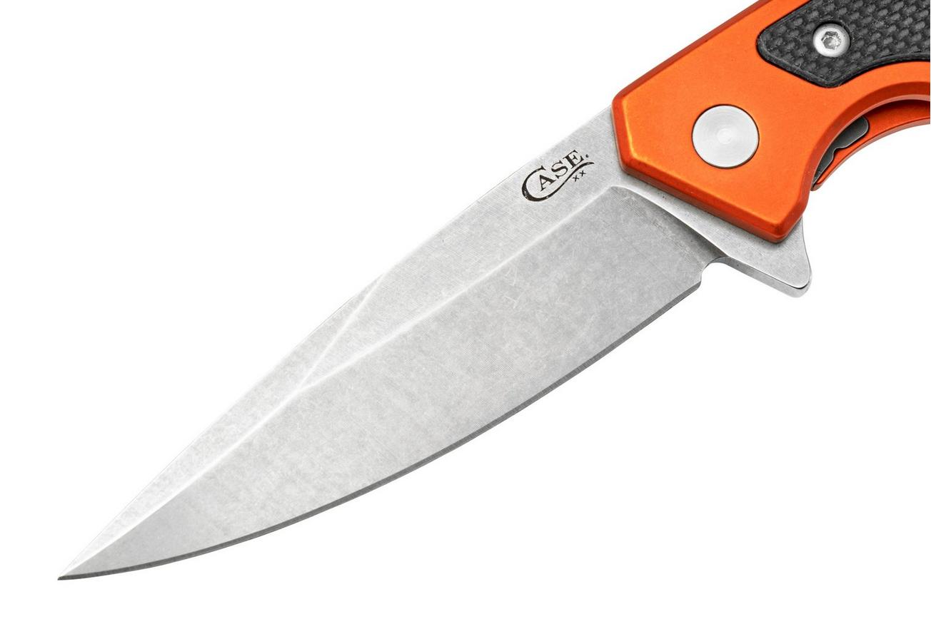 Case The Marilla, Orange Anodized Aluminum, S35VN, Black G-10 Inlay, 25886 zakmes