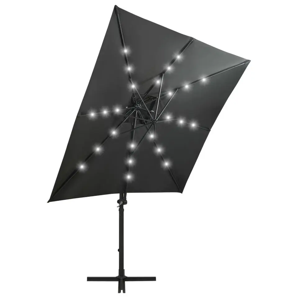 vidaXL - Zweefparasol - Antraciet - 250 cm