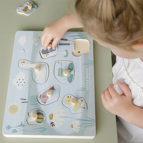 Little dutch knoppuzzel met geluid little goose - 7st