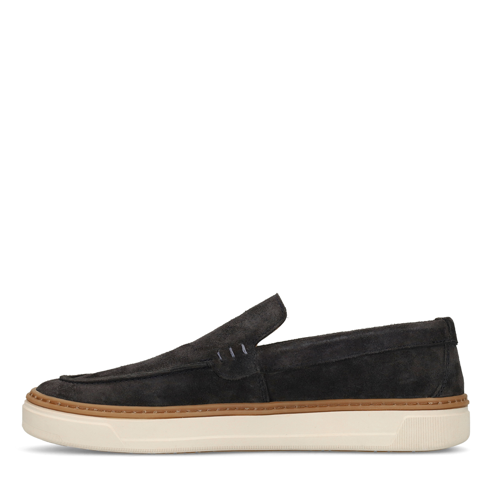 Donkerblauwe suède loafers