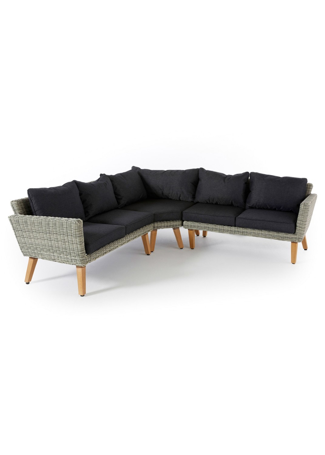 4-teiliges Lounge-Set - grau-anthrazit