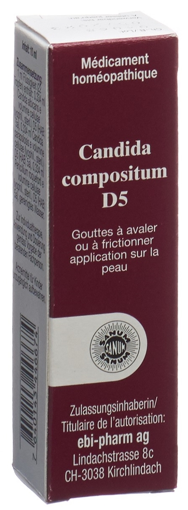 SANUM Candida compositum 5 D<br>10 ml, Flasche, Tropfen zum Einnehmen, Flüssigkeit